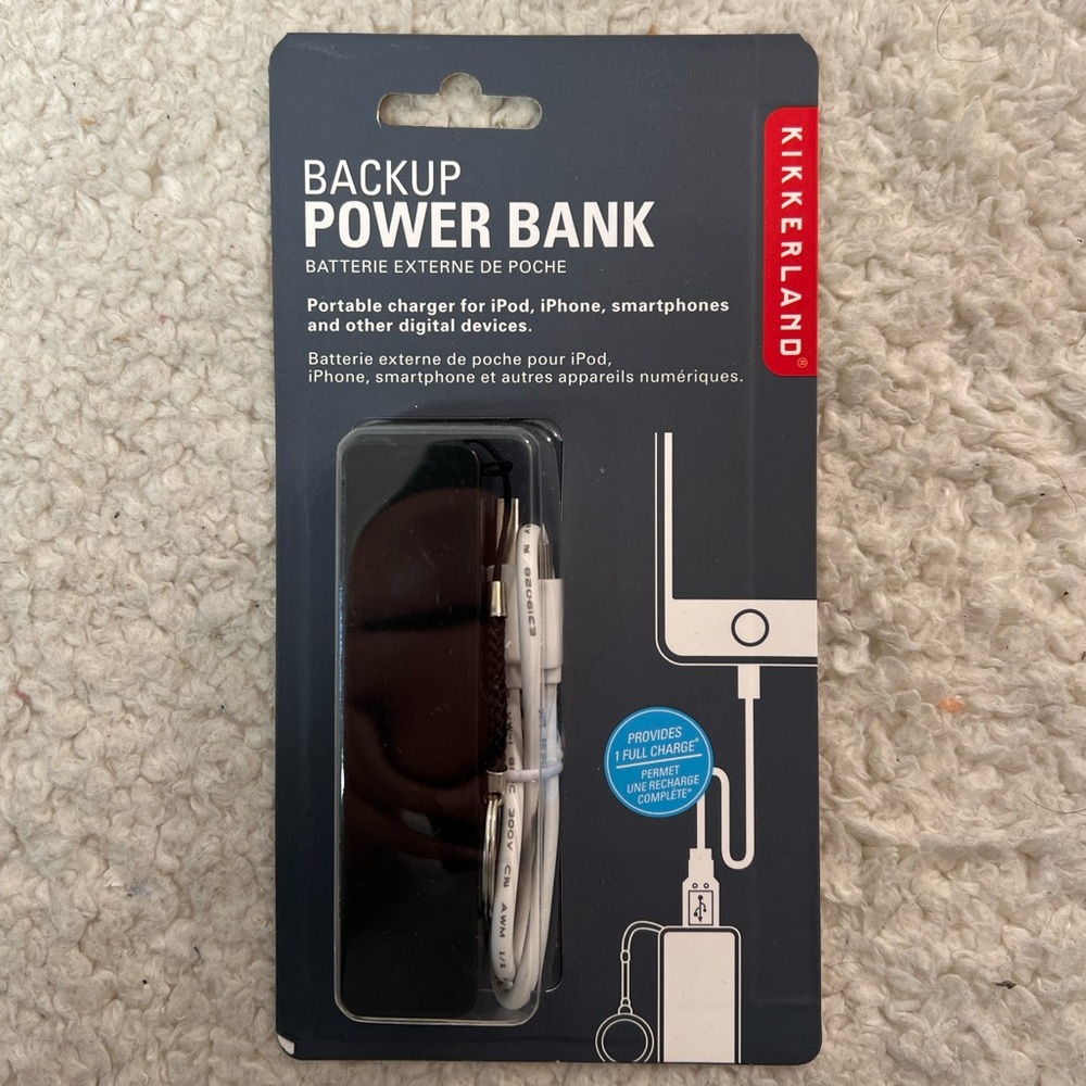 Kikkerland Black Backup Power Bank Charger